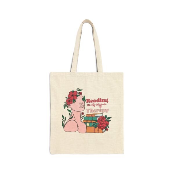 Reading is my therapy | Cotton Canvas Tote Bag